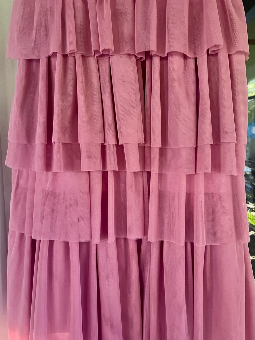NWOT Dear Moon Dress
Deep V-Neck Shirred Bodice To Tiered Tulle Ballgown Dress - Picture 2 of 8